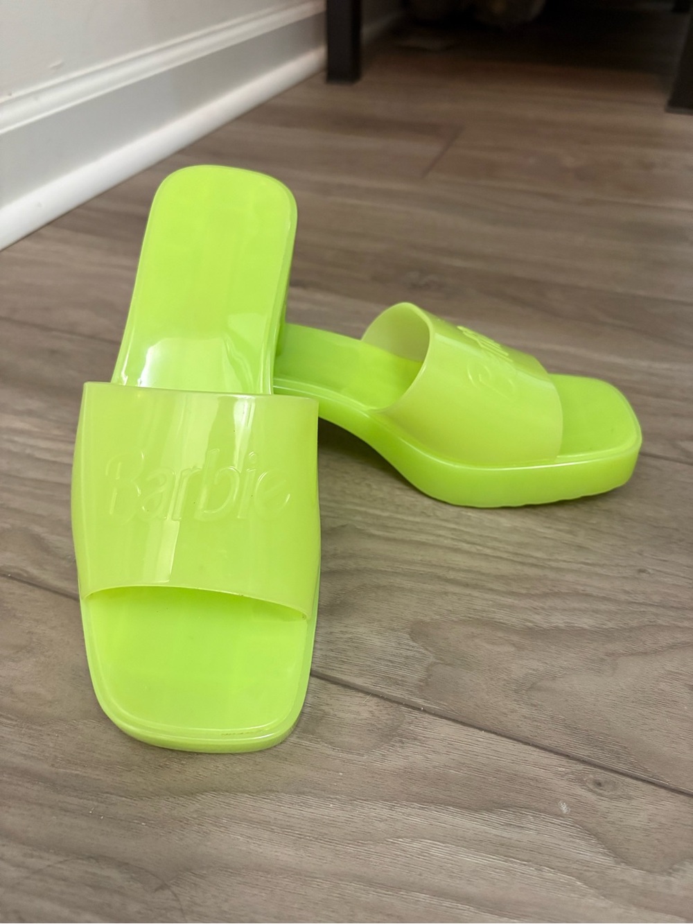 Barbie Bright Lime Green Slide Clog Mules for Women